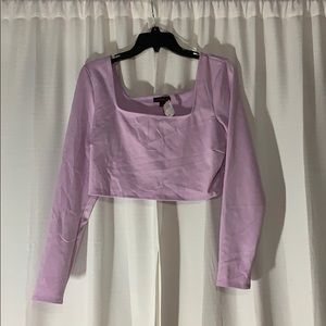 Material Girl Long Sleeve Crop